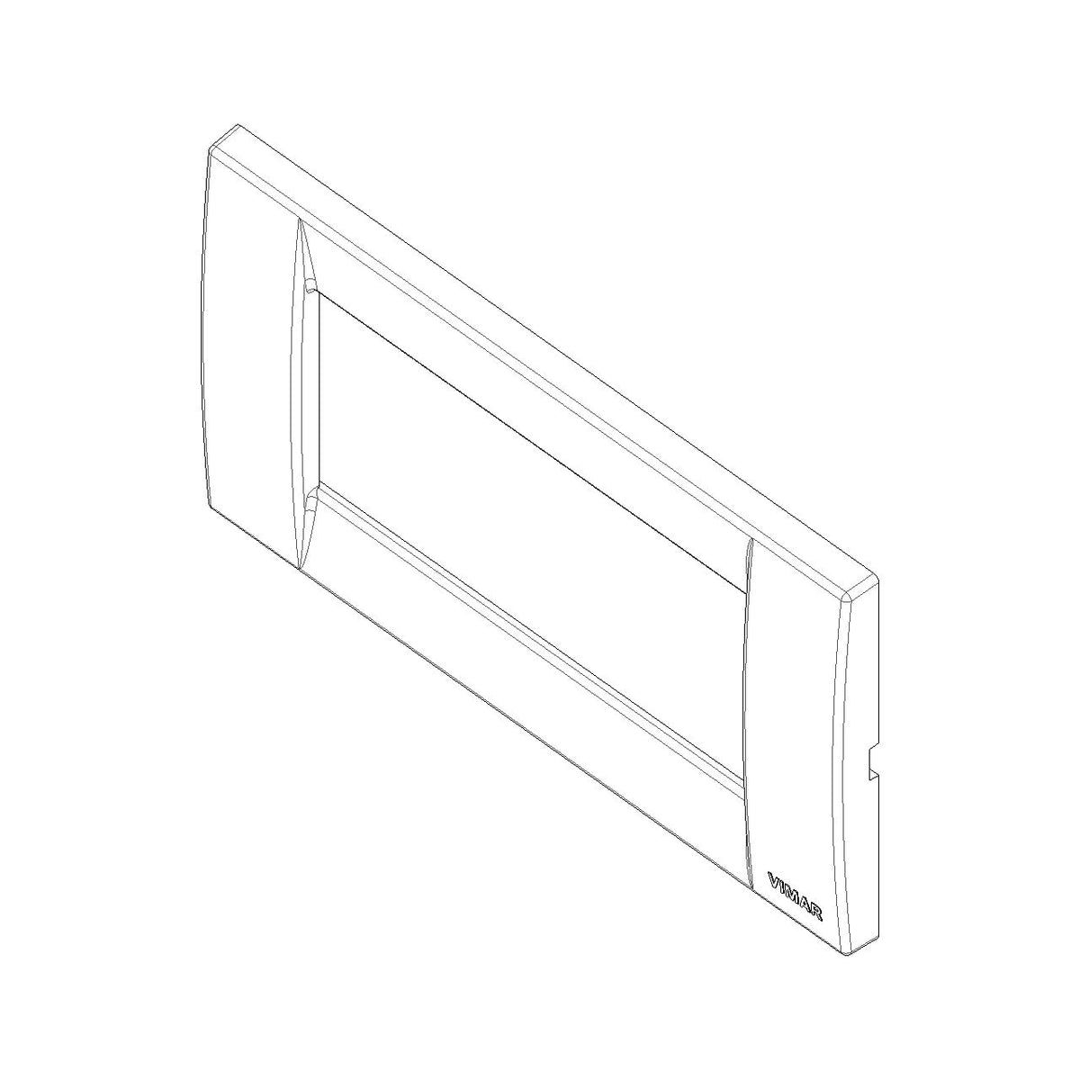 Vimar Idea Classica 4-Module Cover Plate, Horizontal/Vertical Mounting, 145 x 82 mm, Thermoplastic
