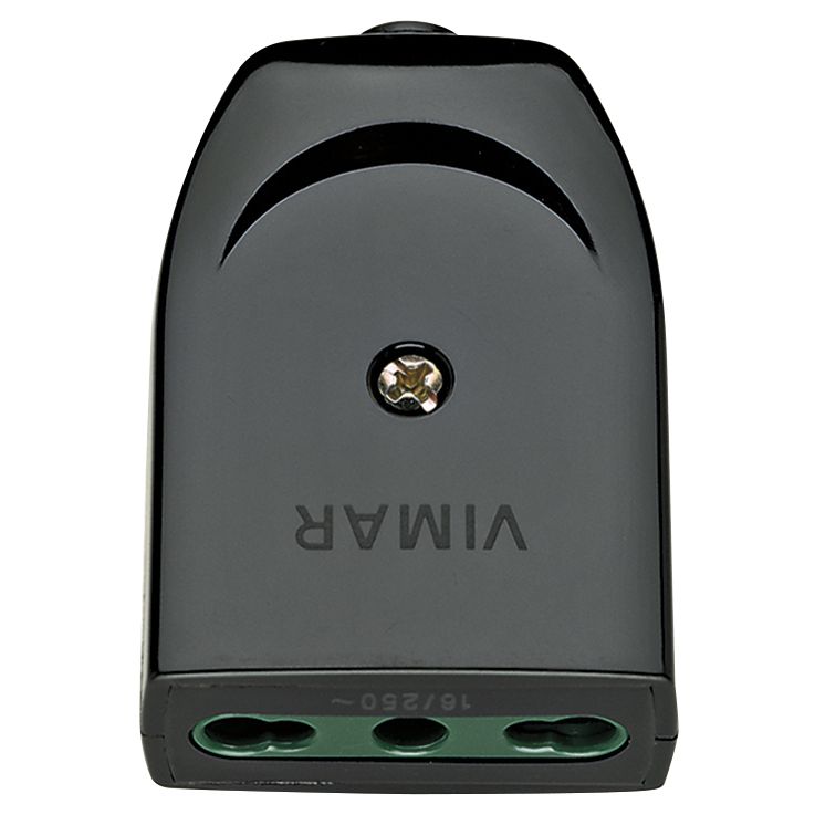 Vimar Supernova Series 2P+E P17/11 Axial Socket Outlet, 16A, 250V, IP20, Screw Terminal, Halogen-Free Thermoplastic