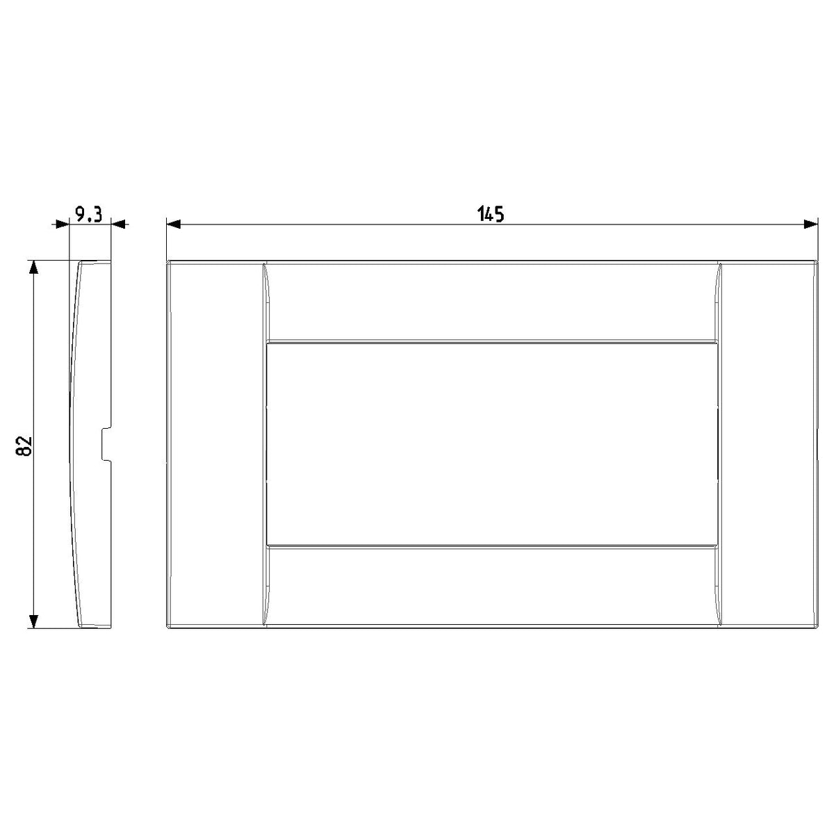 Vimar Idea Classica 4-Module Cover Plate, Clamp Mounting