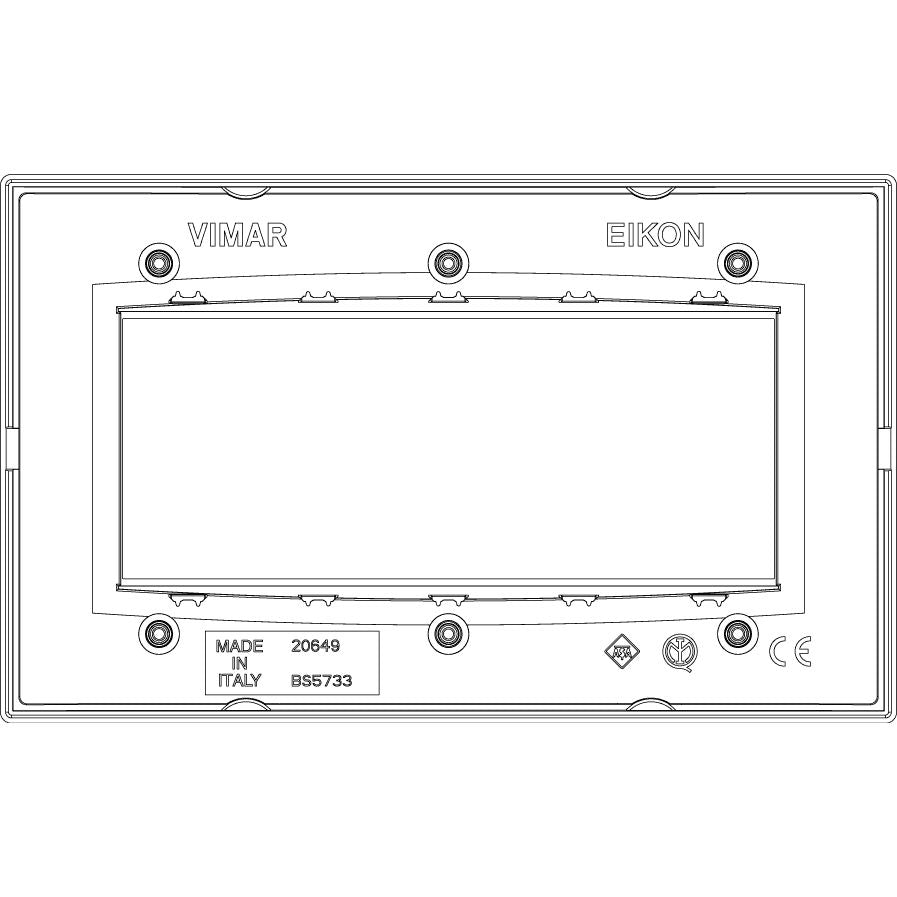 Vimar Eikon Classic Cover Plate, For British Standard, 5-Module