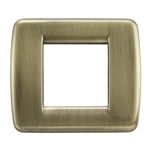 Vimar Idea Rondo Cover Plate, 1-2 Module, Die-Cast Metal, Clamp Mounting