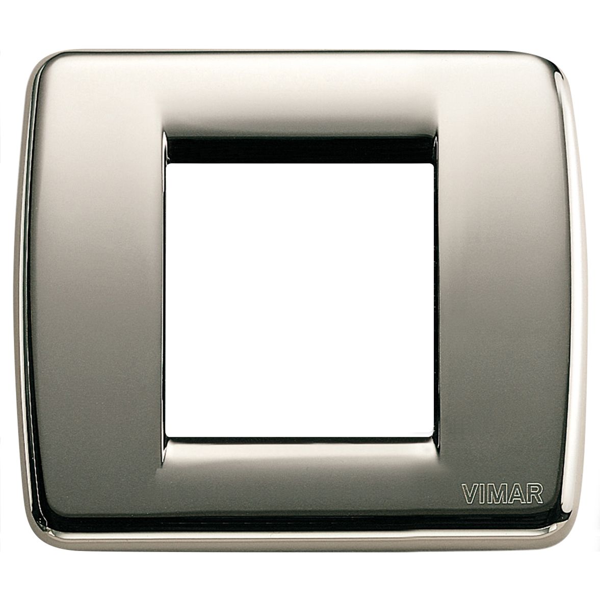 Vimar Idea Rondo Cover Plate, 1-2 Module, Die-Cast Metal, Clamp Mounting