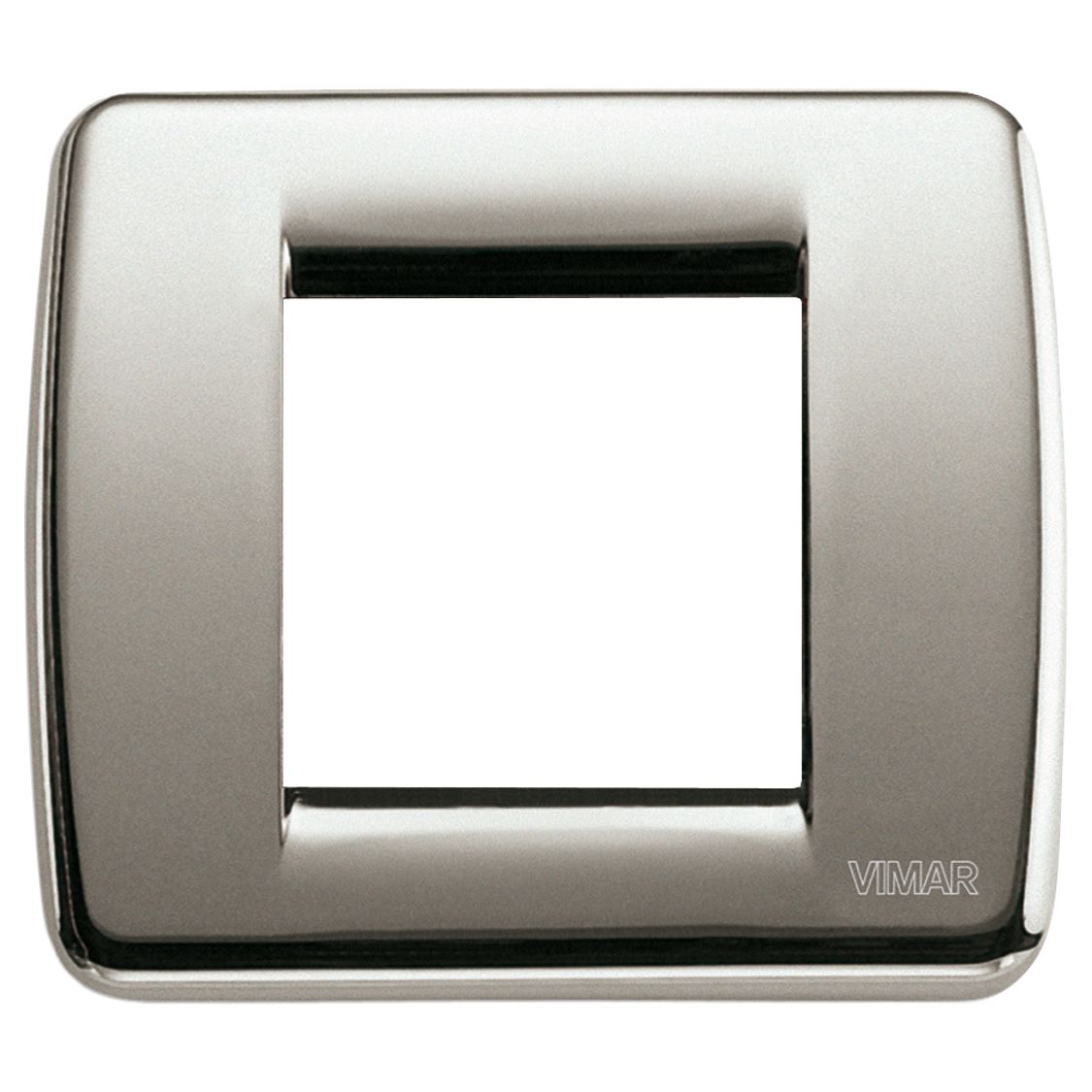 Vimar Idea Rondo Cover Plate, 1-2 Module, Die-Cast Metal, Clamp Mounting