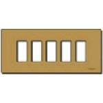 Vimar 8000 Series 5-Module Snap-Fixing Cover Plate, For Flush Mounting Boxes, 166 x 75.5 mm, Horizontal/Vertical Mount
