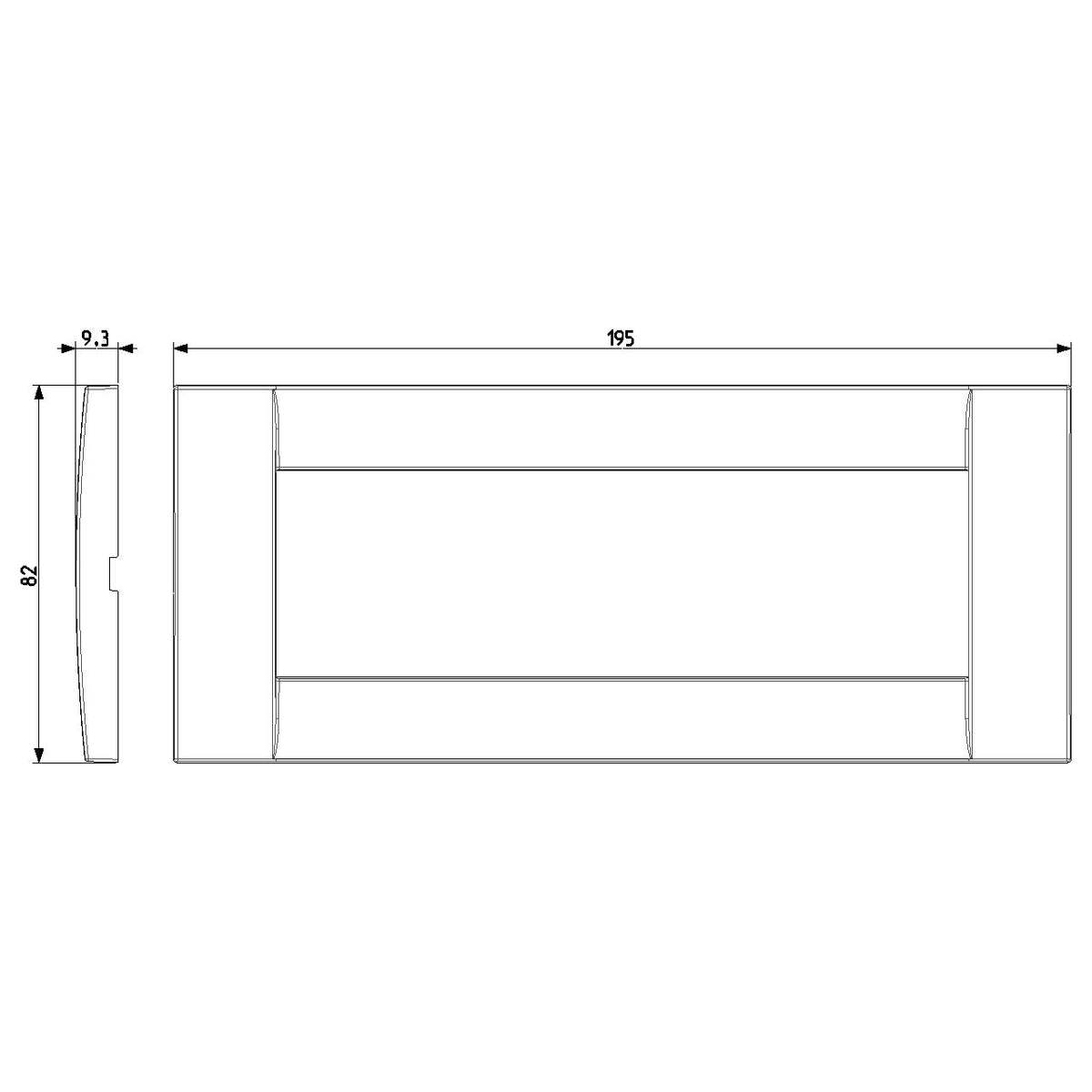 Vimar Idea Classica Cover Plate, 6-Module, Clamp Mounting, Horizontal or Vertical Mount