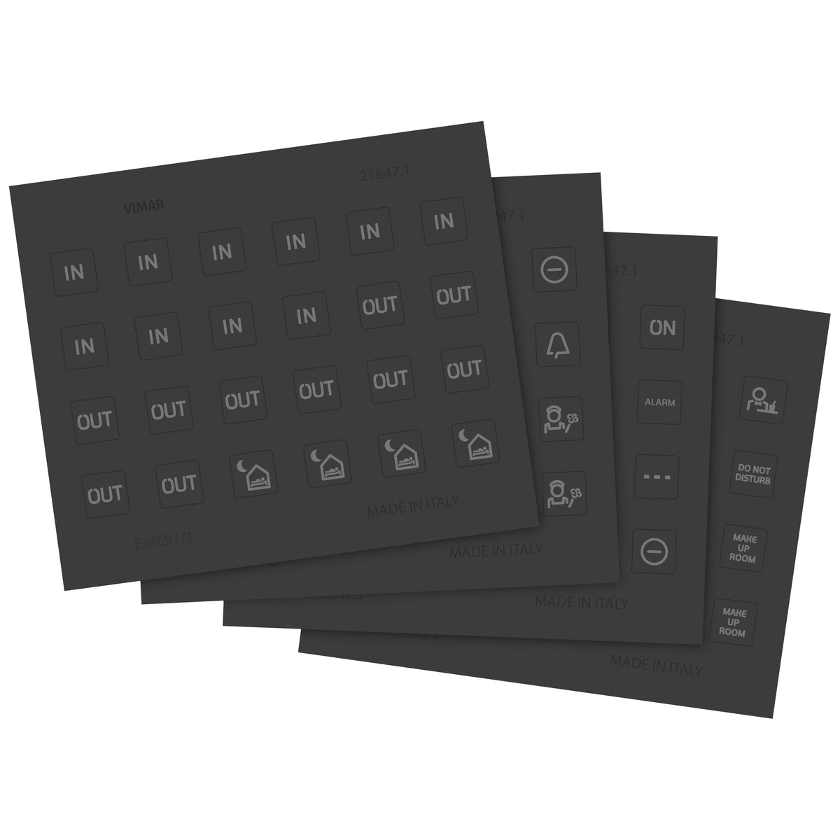 Vimar EIKON Symbol Sticker Sheets, For Eikon Tactil Controls