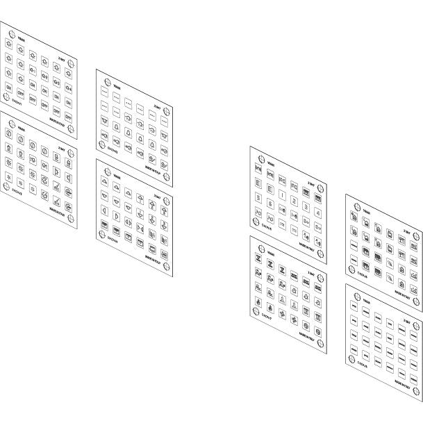 Vimar EIKON Symbol Sticker Sheets, For Eikon Tactil Controls
