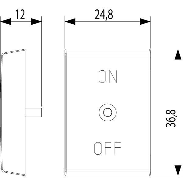Vimar Idea Interchangeable 1-Module Button, Thermoplastic, Matt