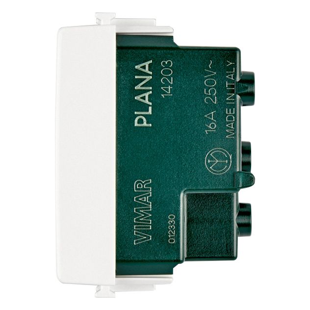 Vimar Plana 2P+E P17/11 Socket Outlet, 16A, 250V, IP20, Flush Mount