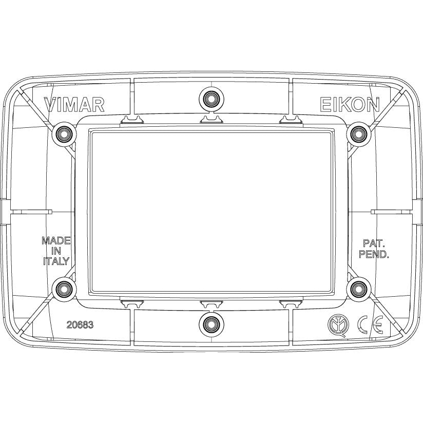 Vimar Eikon 3-Module Round Cover Plate, 120 x 80 mm, For 21613 Frame