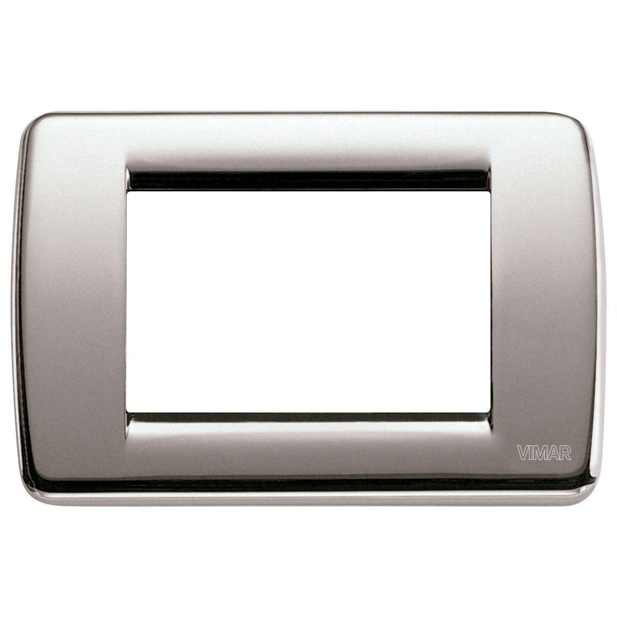 Vimar Idea Rondò 3-Module Cover Plate, With Mounting Grid, 123 x 82 mm