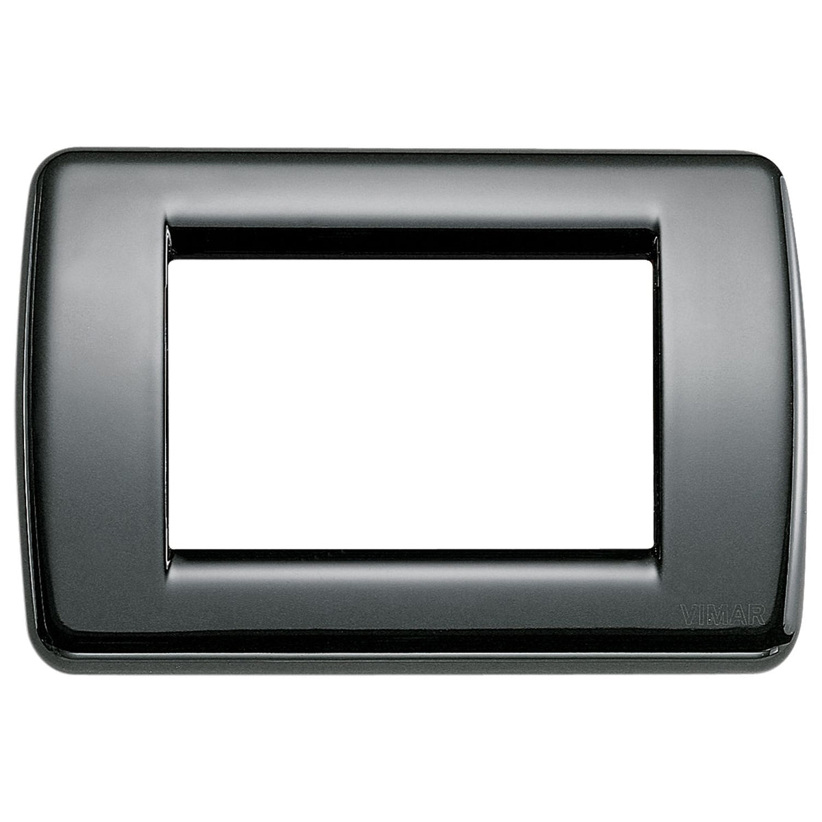 Vimar Idea Rondò 3-Module Cover Plate, With Mounting Grid, 123 x 82 mm