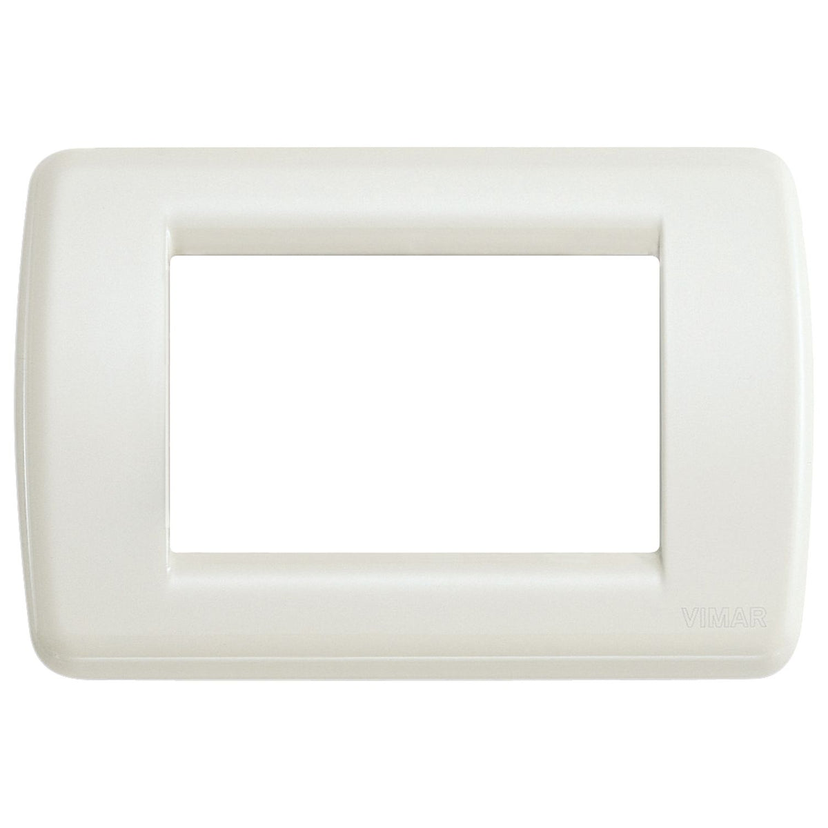 Vimar Idea Rondò 3-Module Cover Plate, With Mounting Grid, 123 x 82 mm