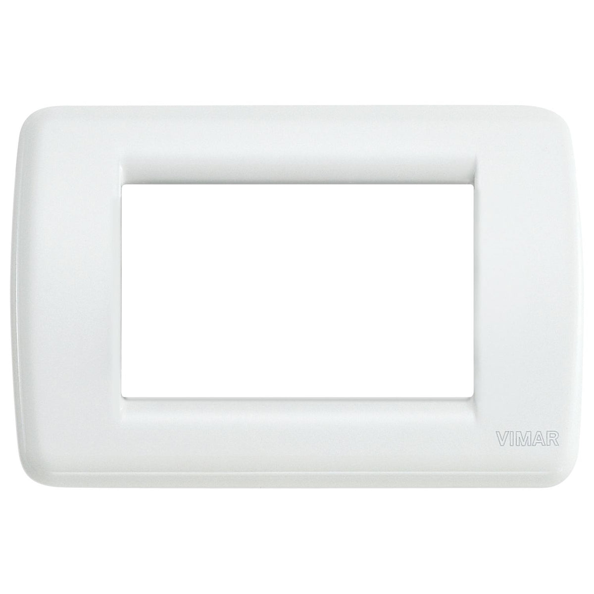 Vimar Idea Rondò 3-Module Cover Plate, With Mounting Grid, 123 x 82 mm