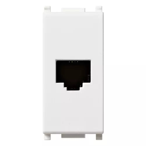 Vimar Plana RJ11 Phone Jack 6/4, Flush Mount, Screw Terminals, IP20