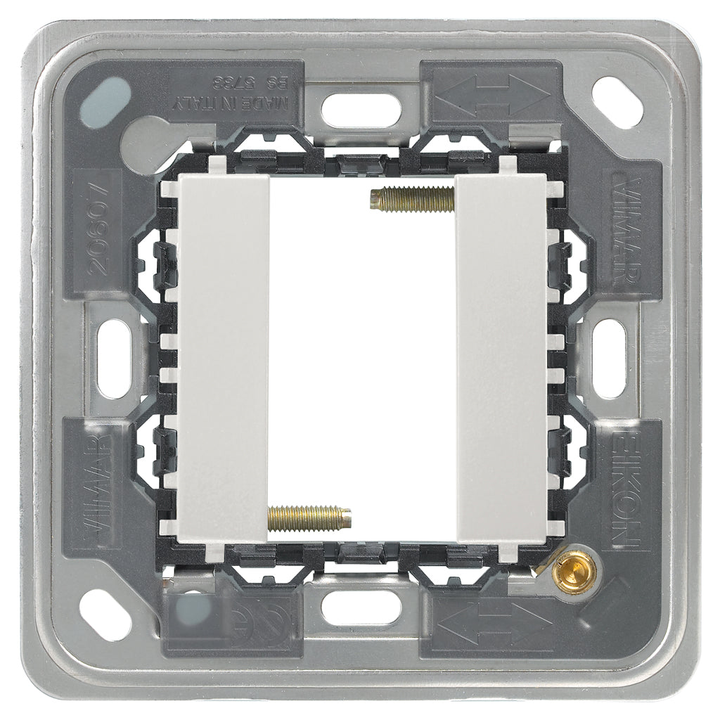 Vimar Eikon 1-Module Mounting Frame, For Square British Standard Mounting Boxes, With Screws