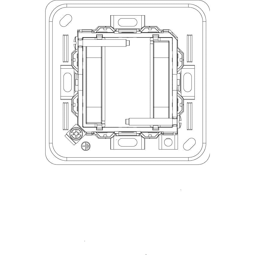 Vimar Eikon 1-Module Mounting Frame, For Square British Standard Mounting Boxes, With Screws