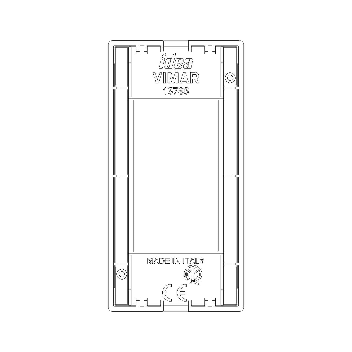Vimar Idea Classica 1-Module Cover Plate, Panel Mount, Technopolymer