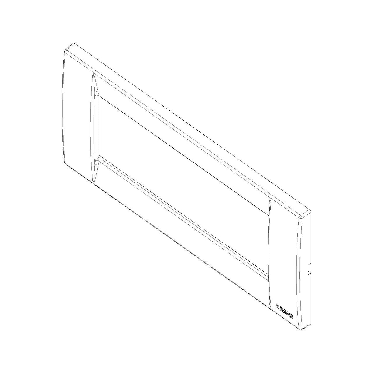 Vimar Idea Classica 5-Module Cover Plate, Clamp Mounting