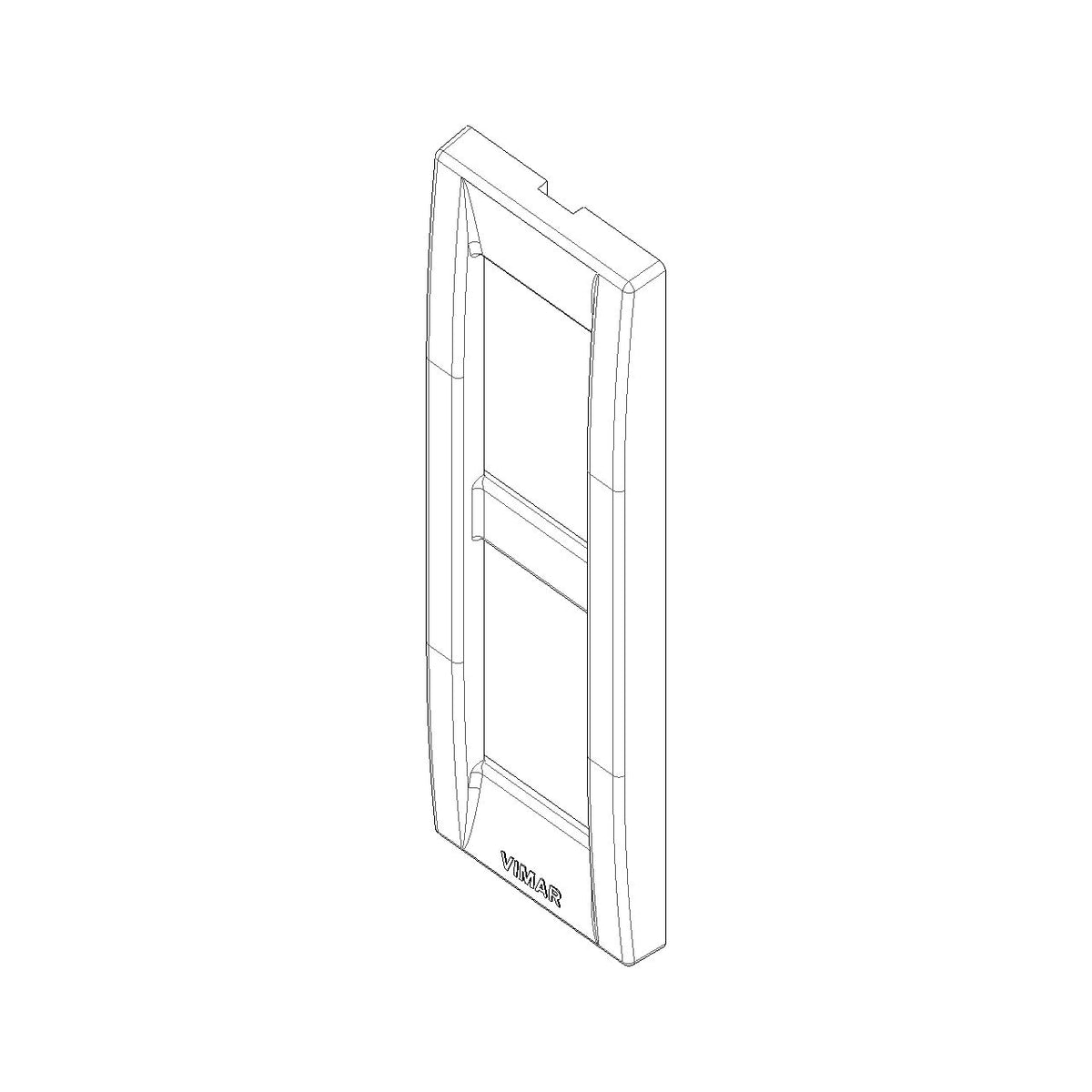 Vimar Idea Classica Cover Plate, 2-Module, Panel Mount, Technopolymer, IP00