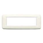 Vimar Eikon 7-Module Round Cover Plate, Clamp Mount, 210 x 80 mm