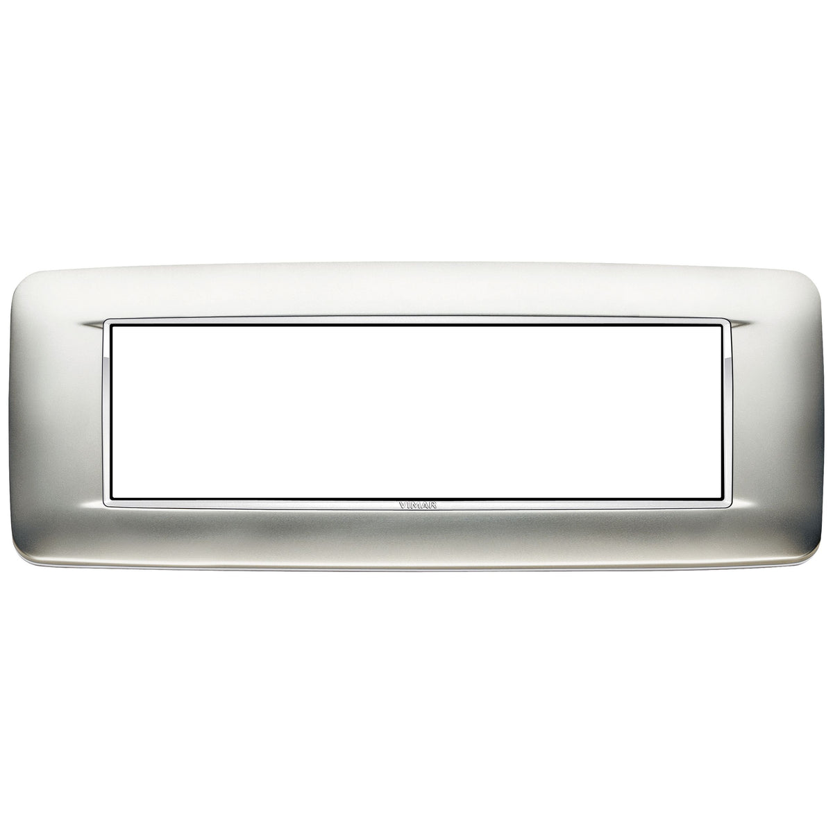Vimar Eikon 7-Module Round Cover Plate, Clamp Mount, 210 x 80 mm