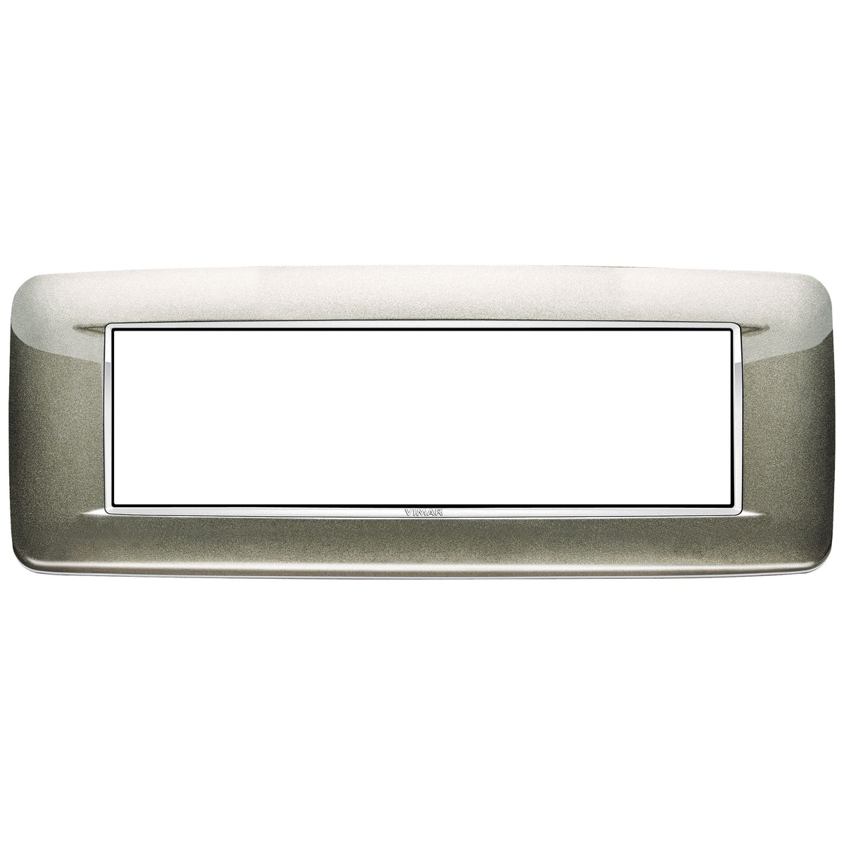 Vimar Eikon 7-Module Round Cover Plate, Clamp Mount, 210 x 80 mm