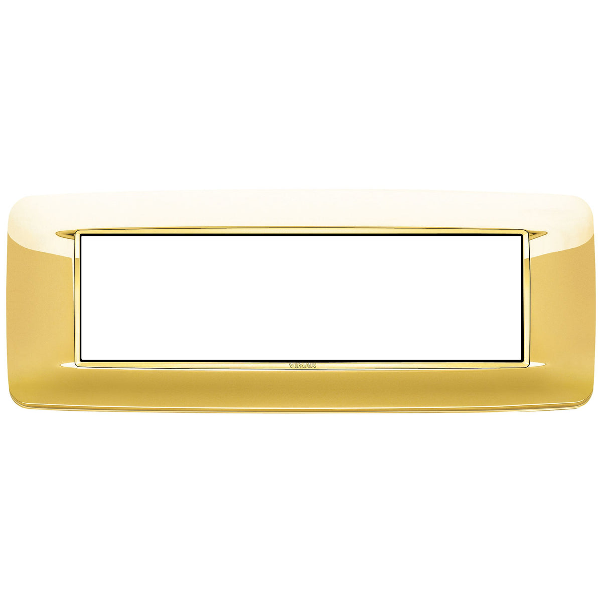 Vimar Eikon 7-Module Round Cover Plate, Clamp Mount, 210 x 80 mm