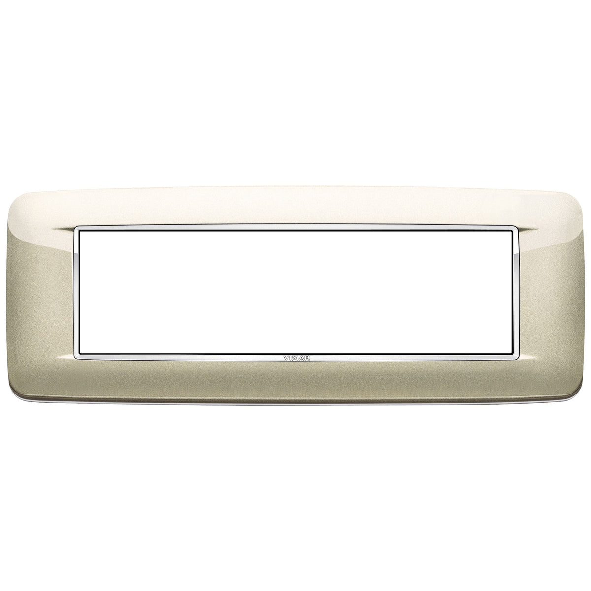 Vimar Eikon 7-Module Round Cover Plate, Clamp Mount, 210 x 80 mm