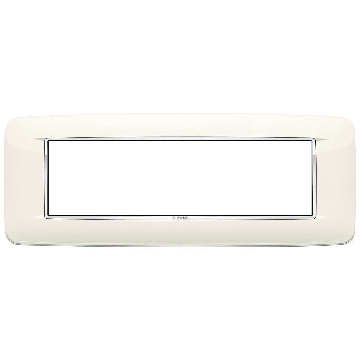 Vimar Eikon 7-Module Round Cover Plate, Clamp Mount, 210 x 80 mm