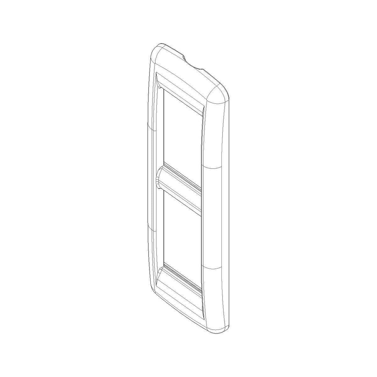 Vimar IDEA Rondò Cover Plate, 2-Module, Die-Cast Metal, Panel Mount