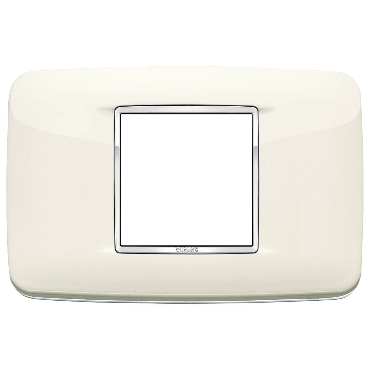 Vimar Eikon Round Cover Plate, 2-Central-Module, 120 x 80 mm
