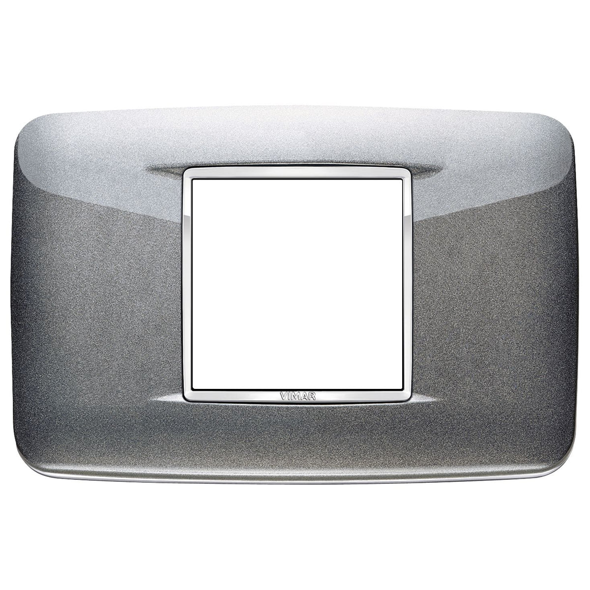 Vimar Eikon Round Cover Plate, 2-Central-Module, 120 x 80 mm