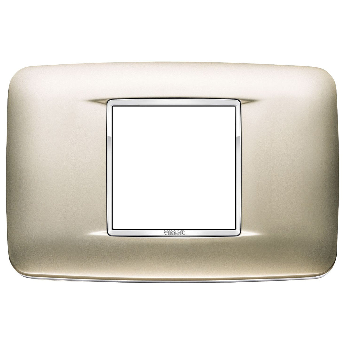 Vimar Eikon Round Cover Plate, 2-Central-Module, 120 x 80 mm