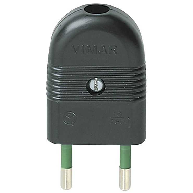 Vimar SICURY 2P 10A Axial Plug, Italian Standard S10, 250V
