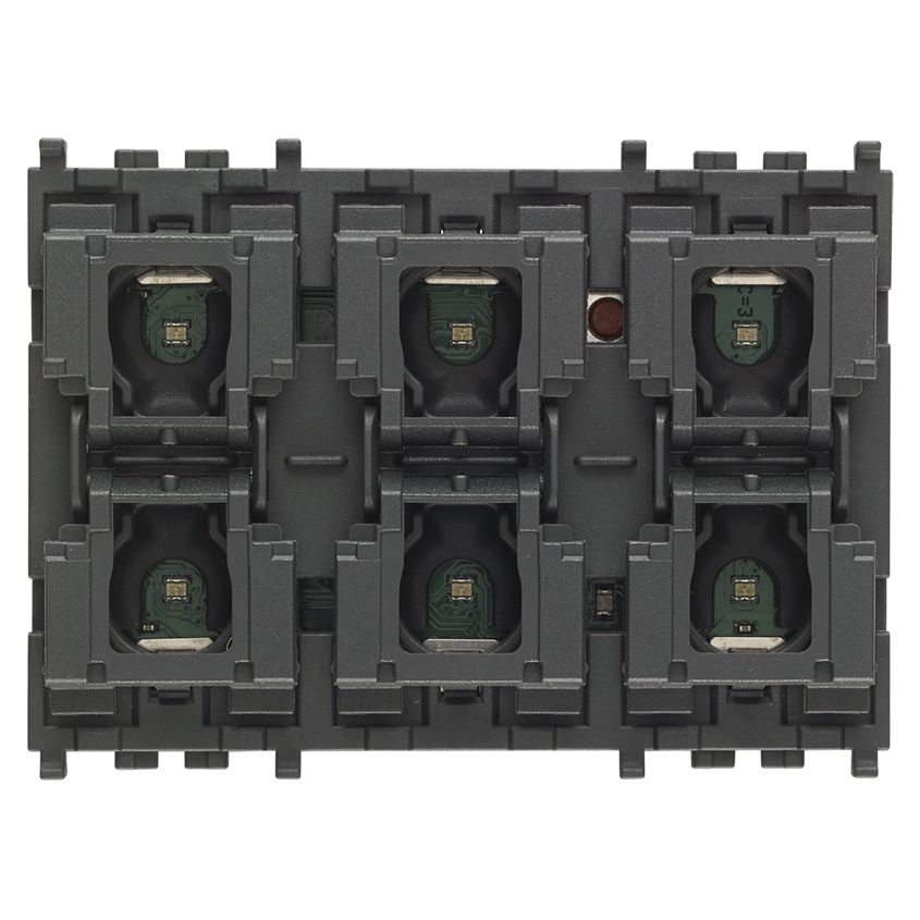 Vimar By-me Plus 6-Button Home Automation Control, 3-Module, RGB LED