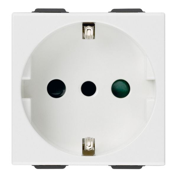Vimar Neve Up 2P+E 16A P30 SICURY Socket Outlet, 250V, 2 Modules, Flush Mount