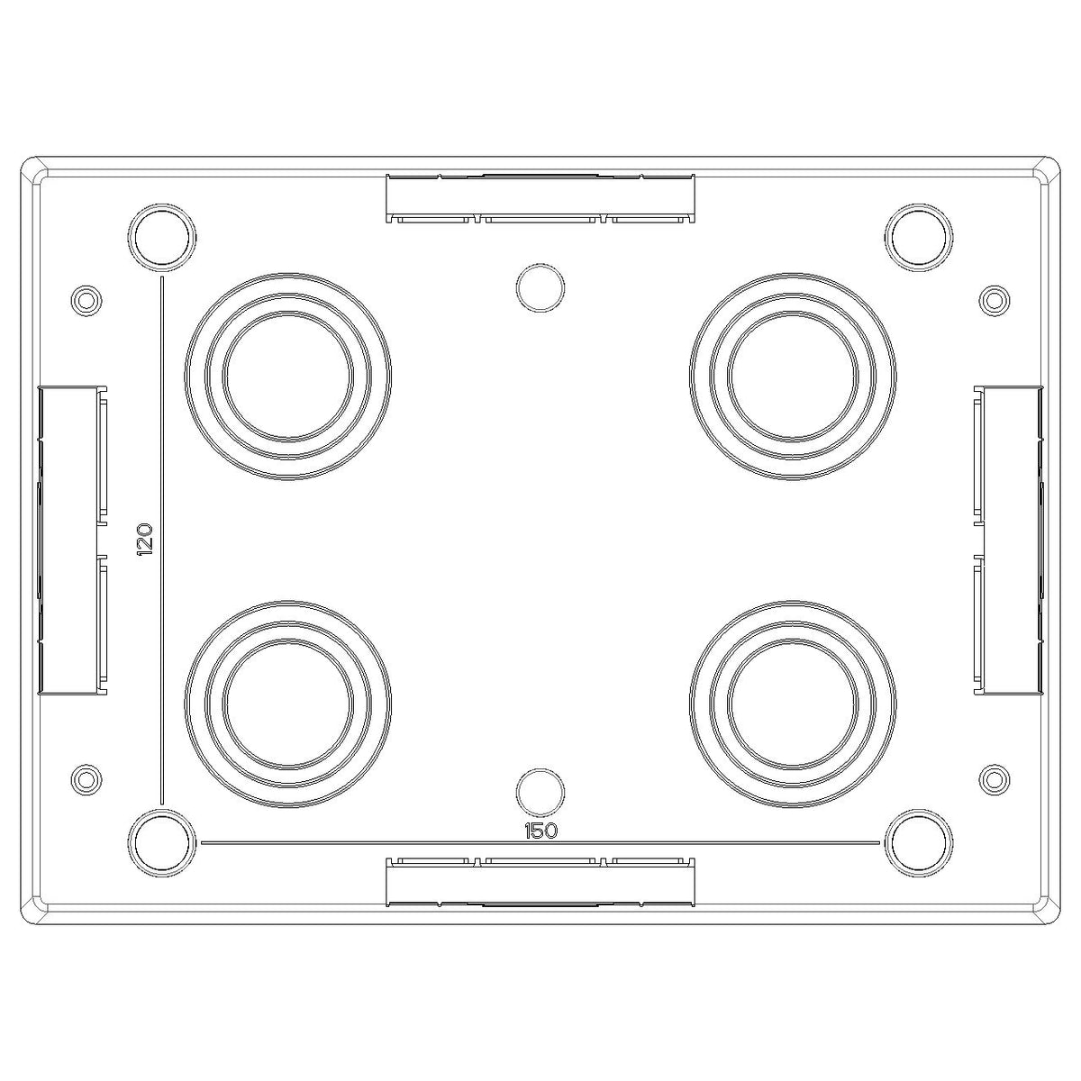 Vimar 12-14 Modules Surface Mounting Box, For Idea, Eikon and Plana