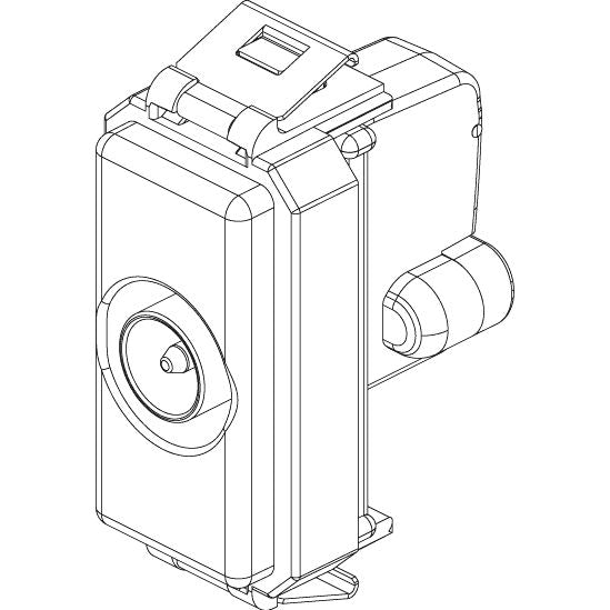 Vimar 8000 Series TV-RD-SAT Coaxial Socket Outlet, 5-2400 MHz, IEC 60169-2 Male Connector
