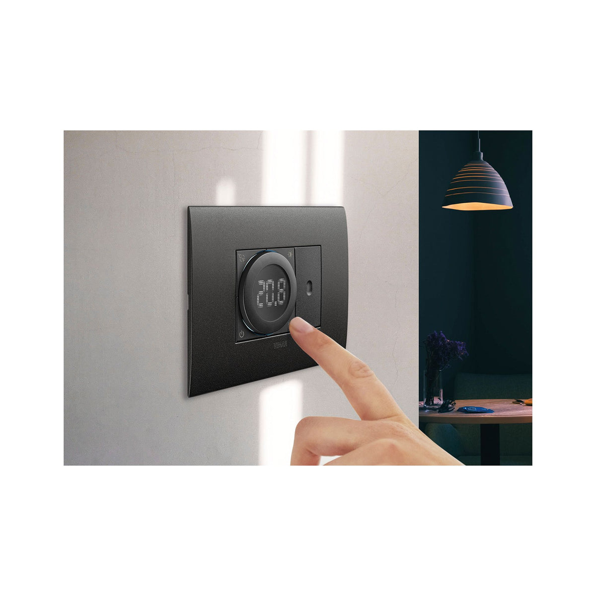 Vimar Dial Thermostat, For Eikon, Arké, Plana, 100-240V, 2 Modules