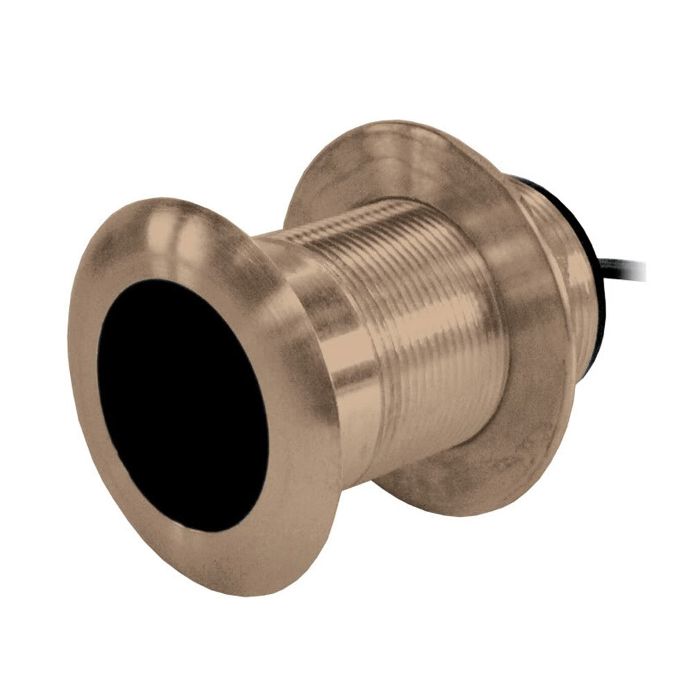 Garmin Airmar B619 Bronze Thru-Hull Transducer, 8-Pin, 500 W, 77/200 kHz, Depth/Temperature, 900 ft Max Depth, 30 ft Cable