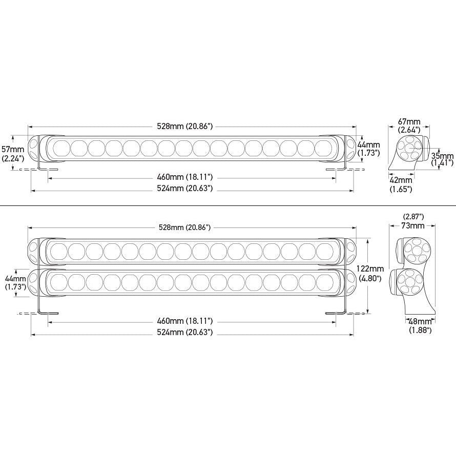 Hella Marine Sea Hawk-470 LED Light Bar, 9-33V, 5000K, IP6K7