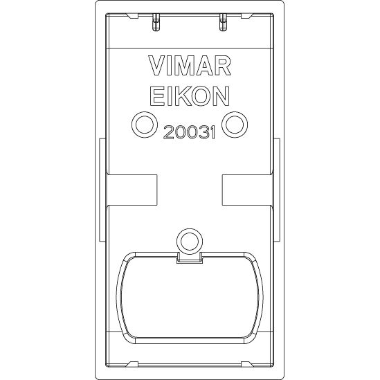 Vimar Eikon 1-Module Interchangeable Rocker Button, Lightable Symbol, IP40