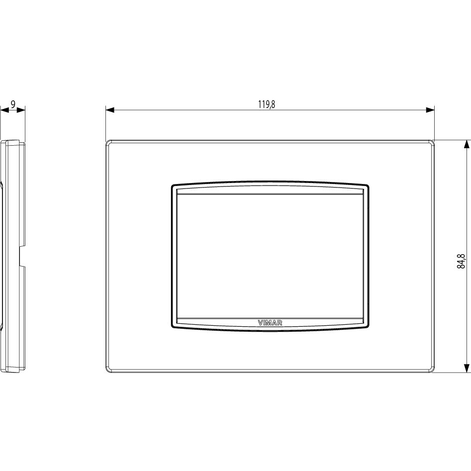 Vimar Eikon Classic 3-Module Cover Plate