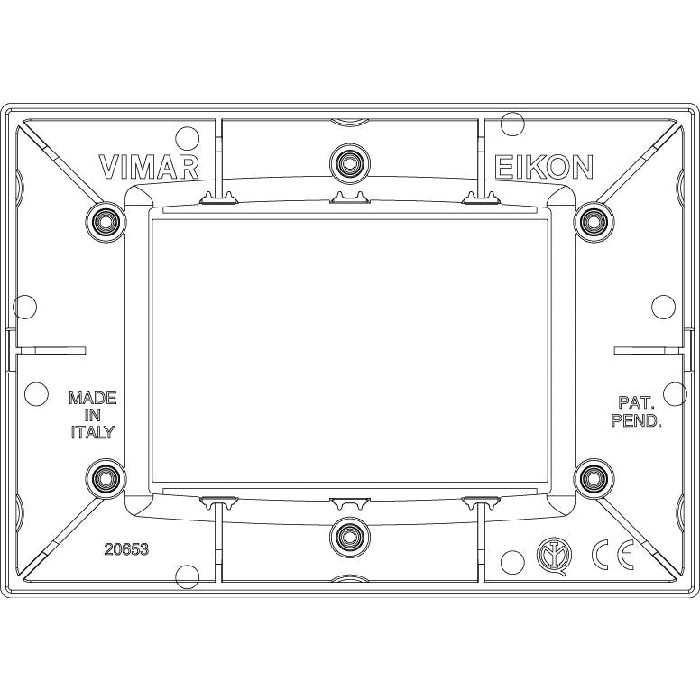 Vimar Eikon Classic 3-Module Cover Plate