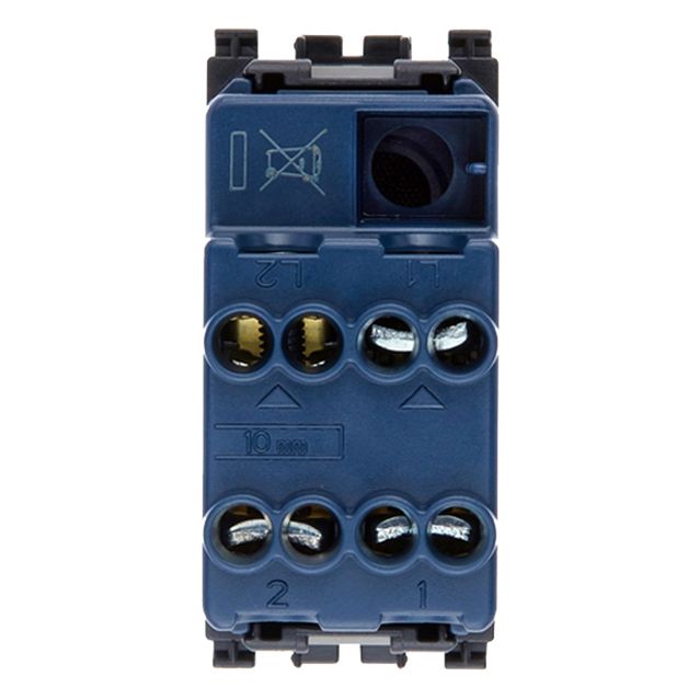 Vimar Arké 19015 2-Pole 1-Way Rocker Switch, 16AX, 250V, IP40, Flush-Mount, Lightable, Replaceable Button