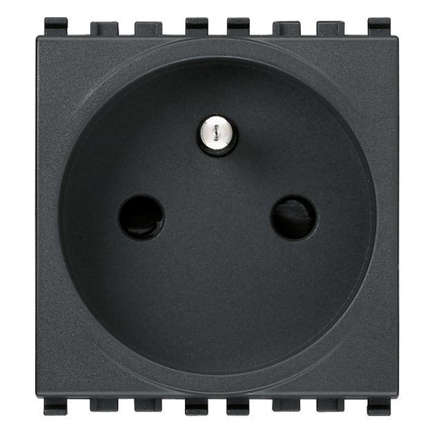 Vimar Eikon SICURY French Standard Socket Outlet, 2P+E 16A 250V, 2-Module