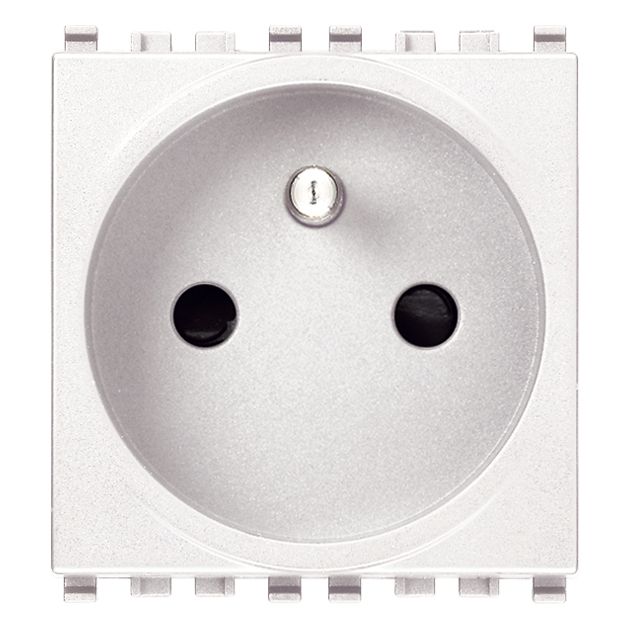 Vimar Eikon SICURY French Standard Socket Outlet, 2P+E 16A 250V, 2-Module