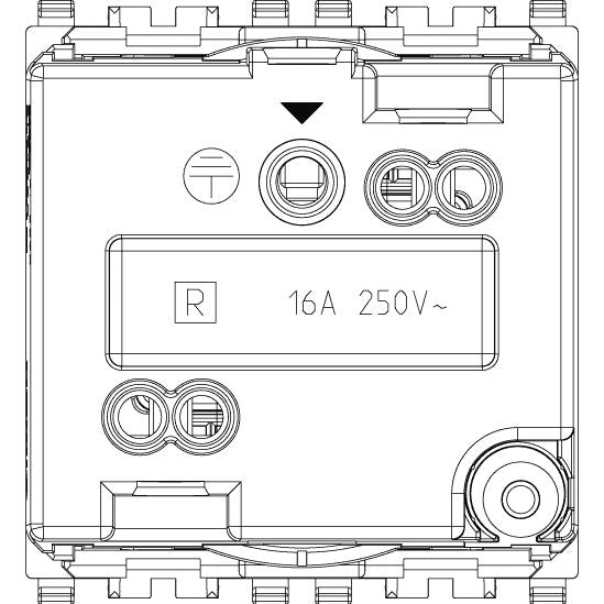 Vimar Eikon SICURY French Standard Socket Outlet, 2P+E 16A 250V, 2-Module