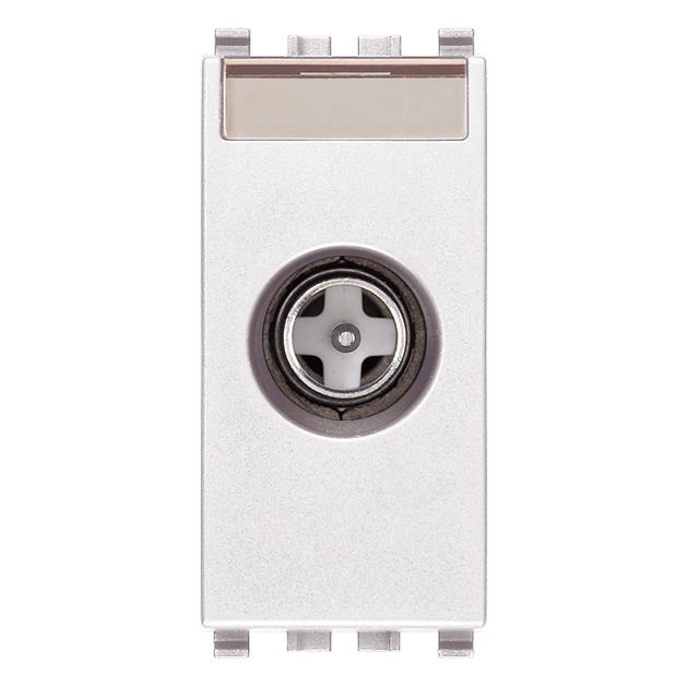 Vimar Eikon TV-RD-SAT Coaxial Socket Outlet, 5-2400 MHz, Male Connector